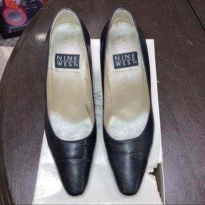 Nine West Arlana Classic Pumps Black Leather 7M